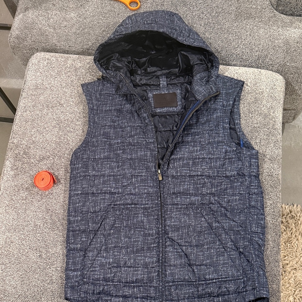 Blue Hooded Vest - massimo dutti